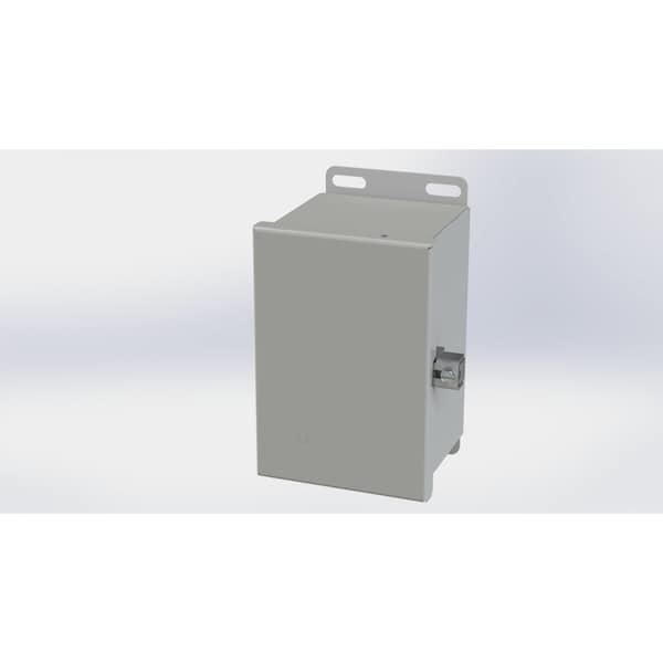 Screw Clamps Electrical Enclosures, 6.13 in H, 4 in D, 4 in W, NEMA 3R, 4, 12, 13, Carbon Steel